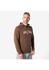 TARMAK - Bluza z kapturem do koszykówki dla mężczyzn i kobiet Hoodie 900 NBA. Typ kołnierza: kaptur. Kolor: brązowy, wielokolorowy. Materiał: tkanina, materiał. Sport: koszykówka