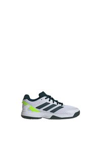 Adidas - Buty Ubersonic Tennis Kids. Kolor: niebieski, szary, żółty, wielokolorowy. Materiał: materiał. Sport: tenis