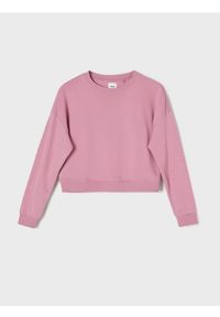 Sinsay - Krótka bluza crewneck - różowy. Kolor: różowy. Długość: krótkie #1