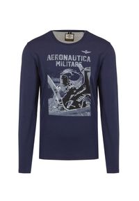 Aeronautica Militare - T-shirt AERONAUTICA MILITARE. Okazja: na co dzień. Materiał: bawełna. Długość rękawa: długi rękaw. Długość: długie. Wzór: nadruk, moro. Styl: klasyczny, casual, militarny #1