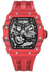 NoName - Zegarek męski Tsar Bomba TB8208CF-37 czerwony. Kolor: czerwony #1