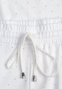 Born2be - Biały Komplet Bawełniany o Fasonie Oversize T-shirt i Spodnie Azilane. Kolor: biały. Materiał: bawełna #6