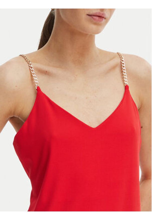 Morgan Sukienka koktajlowa 261-RYAN Czerwony Regular Fit. Kolor: czerwony. Materiał: syntetyk. Styl: wizytowy