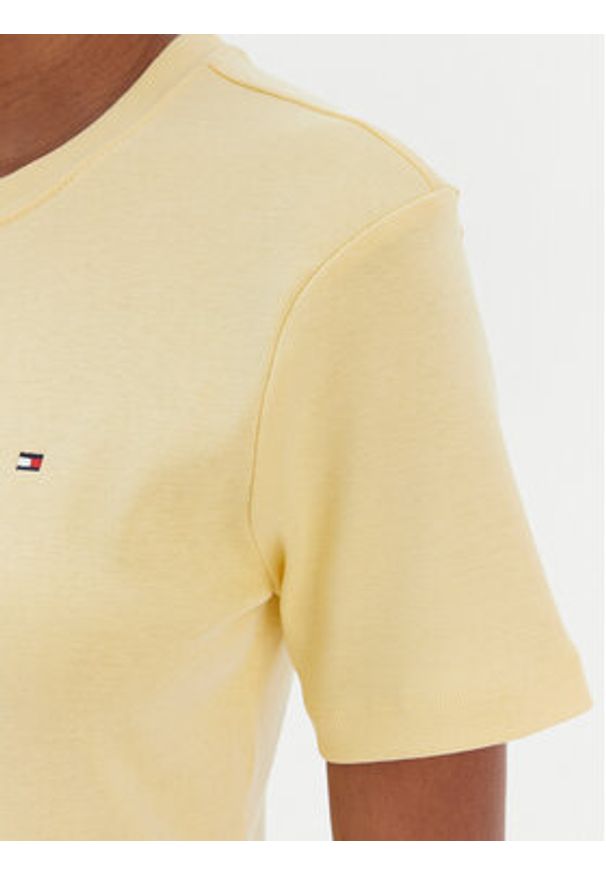 TOMMY HILFIGER - Tommy Hilfiger T-Shirt New Cody WW0WW40587 Żółty Slim Fit. Kolor: żółty. Materiał: bawełna