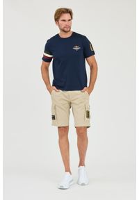 Aeronautica Militare - AERONAUTICA MILITARE Beżowe męskie bermudy Frecce Tricolori, Rozmiar M. Kolor: beżowy #3