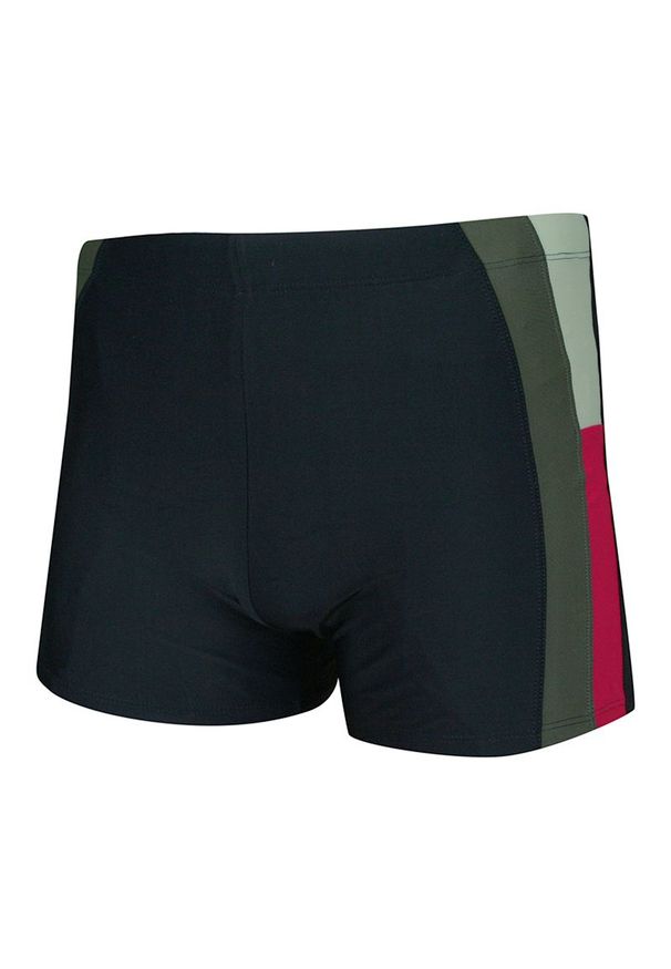 Delfinos - Bokserki Czarno-Zielone Kąpielowe, Kąpielówki, Plażowe, na Basen, do Pływania -DELFINOS. Kolor: wielokolorowy, zielony, czarny. Materiał: nylon, elastan