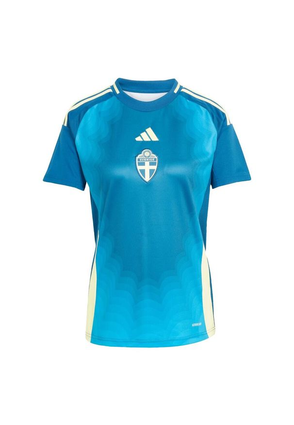 Adidas - Koszulka Sweden 25 (Women's Team) Away. Kolor: niebieski. Materiał: materiał