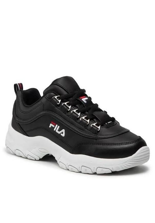 Buty do chodzenia damskie Fila Strada Teens. Zapięcie: sznurówki. Kolor: czarny. Materiał: tkanina, materiał, skóra, syntetyk. Szerokość cholewki: normalna. Sport: turystyka piesza
