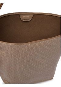 Calvin Klein Torebka Emblem Aop Medium Bucket LV04F3365G Beżowy. Kolor: beżowy. Materiał: skórzane #5