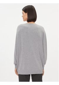 Kontatto Sweter 3M1015 Szary Regular Fit. Kolor: szary. Materiał: wiskoza