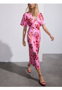 Reserved - Sukienka z wiskozy - wielobarwny. Materiał: wiskoza. Typ sukienki: proste #1