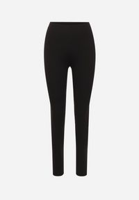 Born2be - Czarne Legginsy z Wysokim Stanem i Gumką w Pasie Norolia. Okazja: na co dzień. Stan: podwyższony. Kolor: czarny. Materiał: dzianina. Styl: wizytowy, elegancki, casual #7