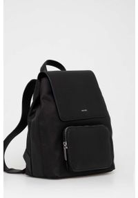 Calvin Klein plecak damski kolor czarny mały gładki. Kolor: czarny. Wzór: gładki #4