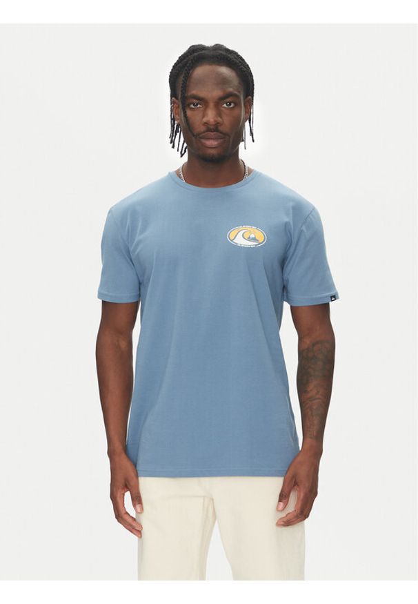 Quiksilver T-Shirt Ev Flower Chaos Ss EQYZT08050 Niebieski Regular Fit. Kolor: niebieski. Materiał: bawełna