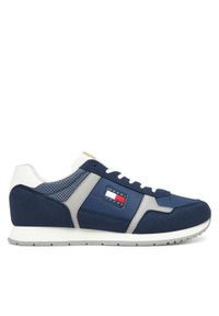Tommy Jeans Sneakersy Tjm Runner Casual EM0EM01590 Granatowy. Okazja: na co dzień. Kolor: niebieski. Materiał: materiał