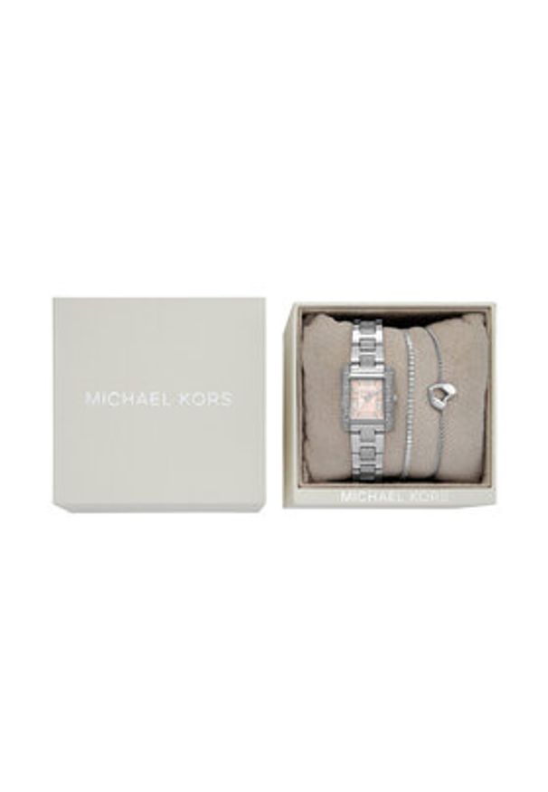 Michael Kors Zestaw zegarek i bransoletka Emery Set MK7514SET Srebrny. Kolor: srebrny