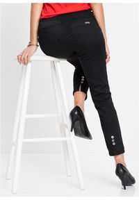 bonprix - Wygodne spodnie ze stretchem z bawełny. Kolor: czarny. Materiał: bawełna #1