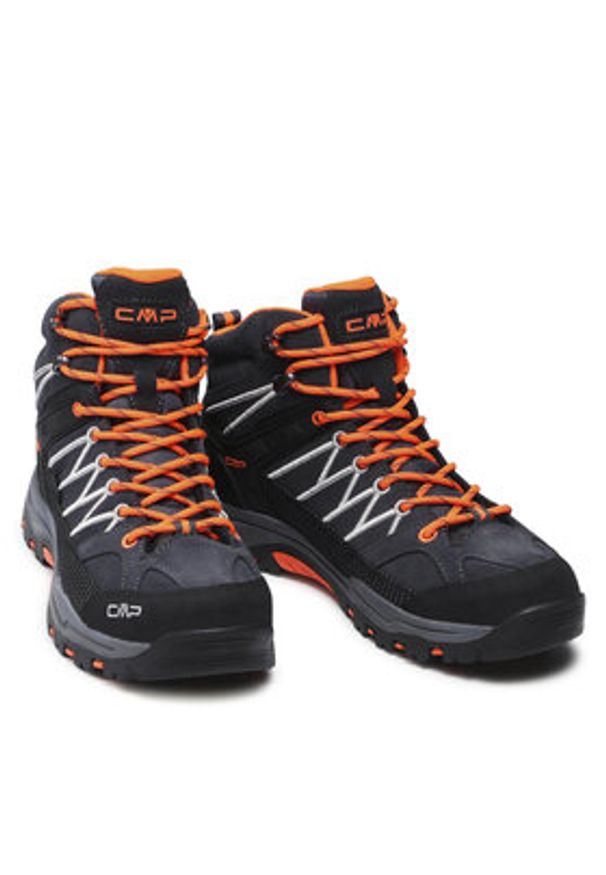 CMP Trekkingi Kids Rigel Mid Trekking Shoe Wp 3Q12944J Szary. Kolor: szary. Materiał: zamsz, skóra