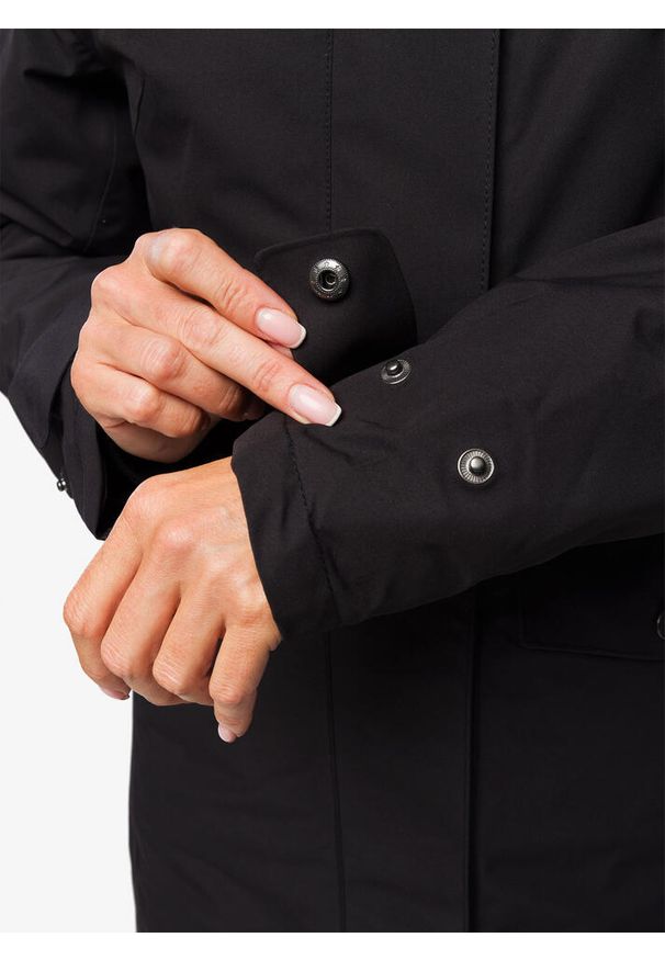 Płaszcz zimowy damski Didriksons Erika Parka 3. Kolor: czarny. Sezon: zima. Styl: elegancki