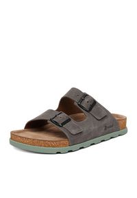 Rieker Klapki CEO-21190-45 Szary. Kolor: szary. Materiał: skóra, nubuk #3