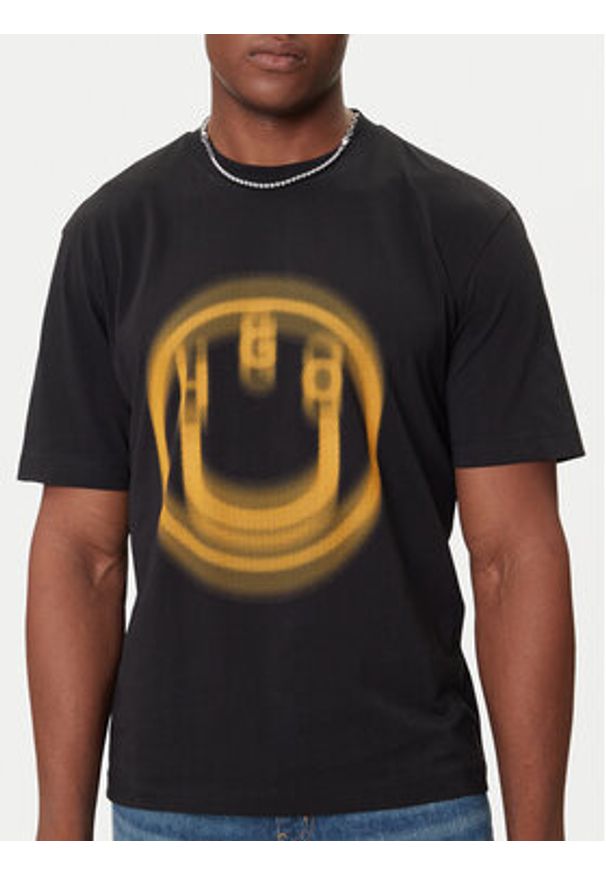 Hugo - HUGO T-Shirt Nalax 50543493 Czarny Regular Fit. Kolor: czarny. Materiał: bawełna