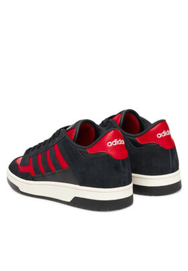 Adidas - adidas Sneakersy Rapid Court Low JR1012 Czarny. Kolor: czarny. Materiał: skóra