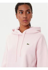 Lacoste Bluza SF7612 Różowy Oversize. Kolor: różowy. Materiał: bawełna #4