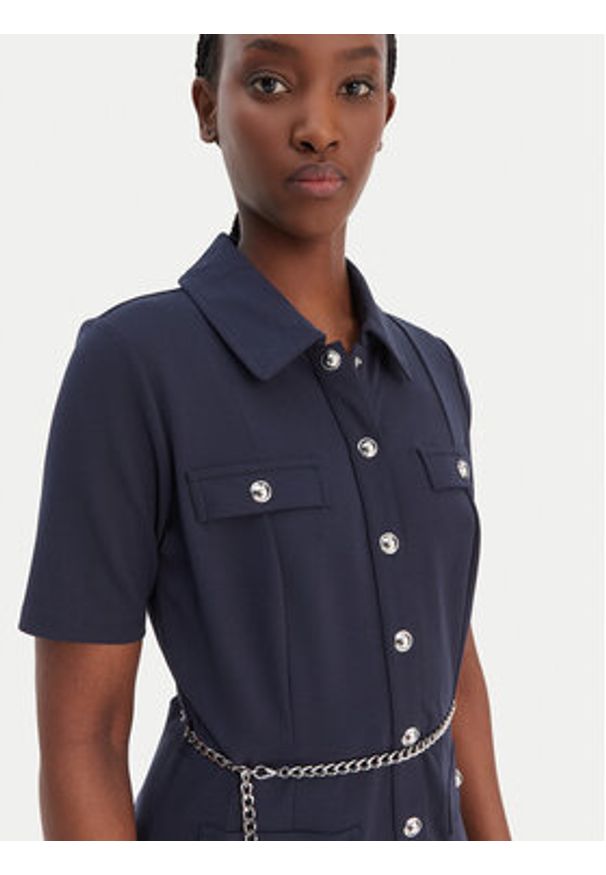 MICHAEL Michael Kors Sukienka koszulowa MR683BX667 Granatowy Regular Fit. Kolor: niebieski. Materiał: syntetyk. Typ sukienki: koszulowe