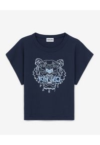 Kenzo - KENZO - T-shirt z nadrukiem tygrysa Tiger. Kolor: niebieski. Materiał: bawełna. Wzór: nadruk. Styl: klasyczny #3
