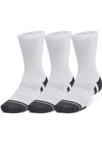 SKARPETY Under Armour Performance Tech 3-Pack Crew Socks, Dla obu płci. Kolor: biały. Materiał: poliester, materiał