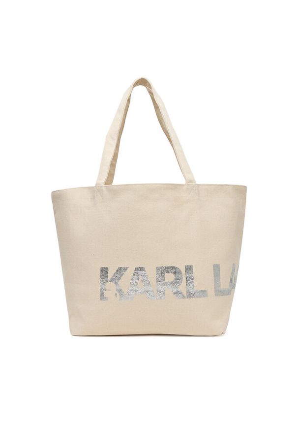 Karl Lagerfeld - Torebka KARL LAGERFELD. Kolor: beżowy