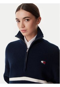 Tommy Jeans Sweter DW0DW22928 Granatowy Regular Fit. Kolor: niebieski. Materiał: bawełna #3