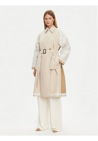 Weekend Max Mara Trencz Canasta 2515021011 Beżowy Regular Fit. Kolor: beżowy. Materiał: bawełna, syntetyk #5