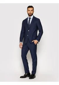 Oscar Jacobson Garnitur Faron 2179 5674 Granatowy Slim Fit. Kolor: niebieski #1