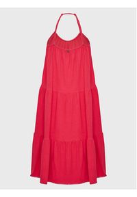 Superdry Sukienka codzienna Vintage W8011100A Różowy Relaxed Fit. Okazja: na co dzień. Kolor: różowy. Materiał: bawełna, len. Typ sukienki: proste. Styl: vintage, casual #2