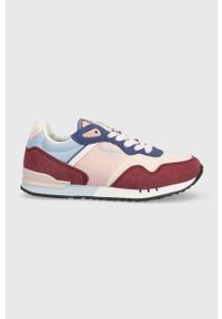 Pepe Jeans sneakersy dziecięce kolor różowy. Nosek buta: okrągły. Zapięcie: sznurówki. Kolor: różowy. Materiał: guma
