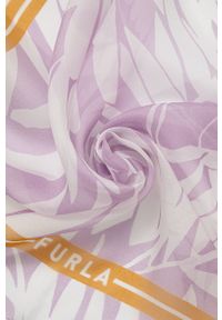 Furla szal jedwabny Primavera kolor fioletowy wzorzysty. Kolor: fioletowy. Materiał: jedwab