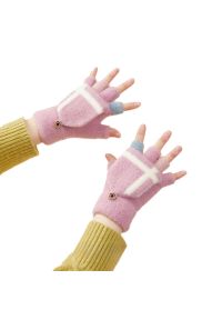 Rękawiczki turystyczne zimowe dla dzieci Hurtel. Kolor: różowy. Sezon: zima #1