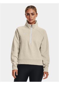 Under Armour Bluza Ua Rival Fleece Hz 1379492-784 Beżowy Loose Fit. Kolor: beżowy. Materiał: bawełna #1