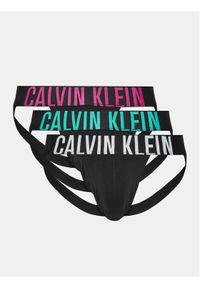 Calvin Klein Underwear Komplet 3 par slipów Jock Strap 000NB3606A Czarny. Kolor: czarny. Materiał: bawełna