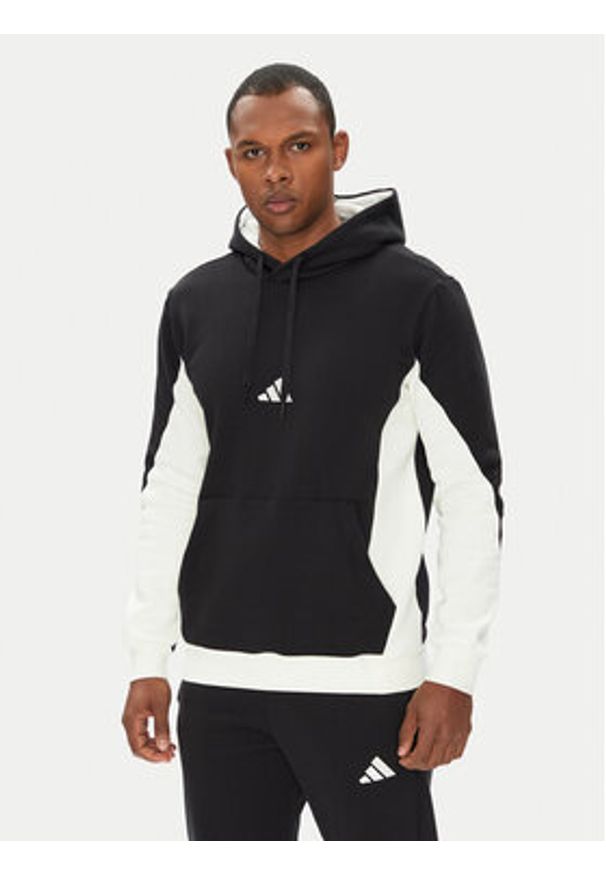 Adidas - adidas Dres Fleece Colorblock KB5264 Czarny Regular Fit. Kolor: czarny. Materiał: bawełna