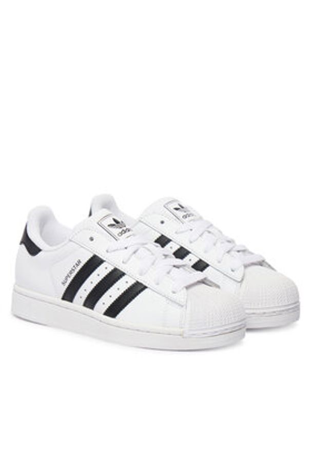 Adidas - adidas Sneakersy Superstar II J JH9976 Biały. Kolor: biały. Materiał: skóra. Model: Adidas Superstar