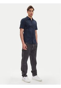 Mustang Koszula Gilroy 1016251 Granatowy Slim Fit. Kolor: niebieski. Materiał: bawełna #4