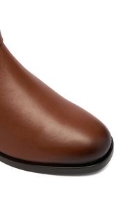 TOMMY HILFIGER - Tommy Hilfiger Kozaki Th Buckle Riding Lthr Long Boot FW0FW08873 Brązowy. Kolor: brązowy. Materiał: skóra #3