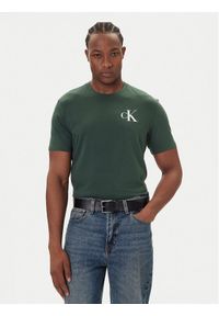Calvin Klein Jeans T-Shirt 30s Chest Logo LV04RD865G Zielony Regular Fit. Kolor: zielony. Materiał: bawełna