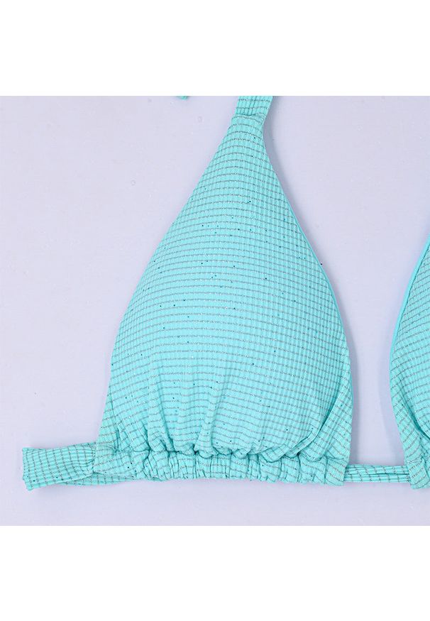 Intica - Bikini wiązane z regulowanymi ramiączkami na plażę i basen Deena. Kolor: niebieski. Materiał: materiał