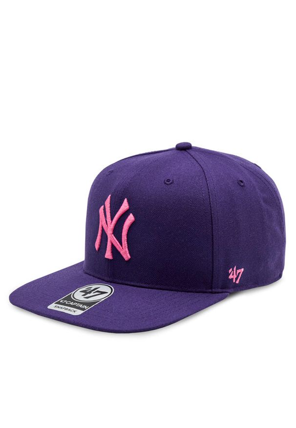 47 Brand Czapka z daszkiem Mlb New York Yankees No Shot NSHOT17WBP Fioletowy. Kolor: fioletowy. Materiał: bawełna