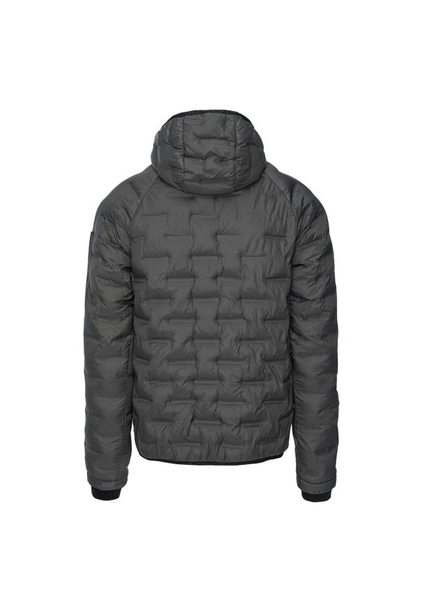 Kurtka z kapturem Elbrus Huel Primaloft. Typ kołnierza: kaptur. Kolor: szary. Materiał: puch. Technologia: Primaloft. Sport: turystyka piesza