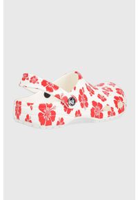 Crocs klapki damskie kolor czerwony. Nosek buta: okrągły. Kolor: czerwony. Materiał: materiał, guma #5