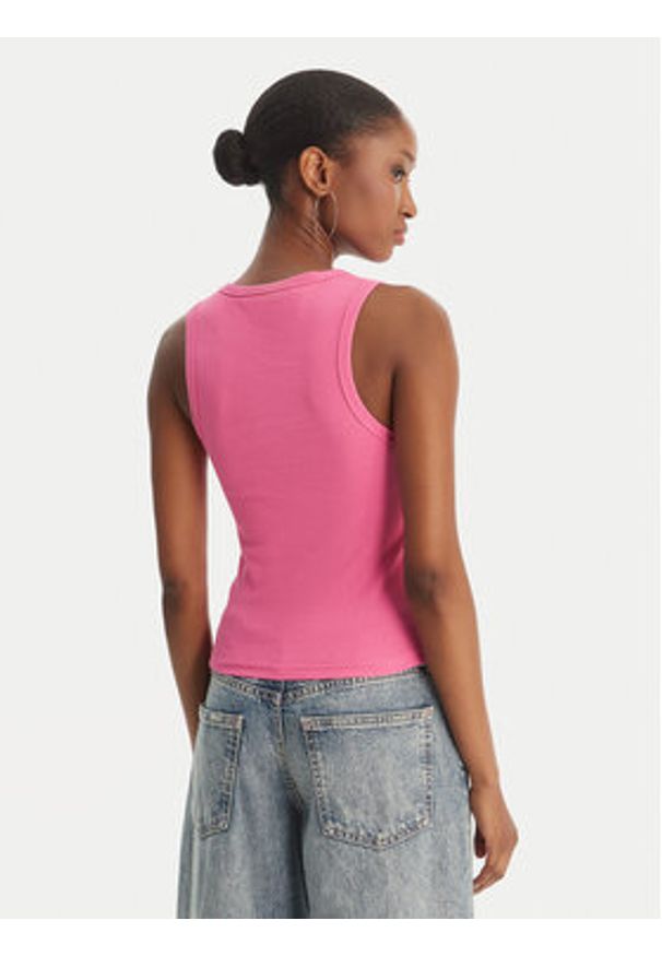 Juicy Couture Top Gothic Crown JCBLV126807 Różowy Slim Fit. Kolor: różowy. Materiał: bawełna